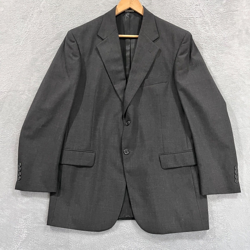 Stafford Blazer Mens 40R Wool Classic Fit Textured Suit Jacket Classic Preppy